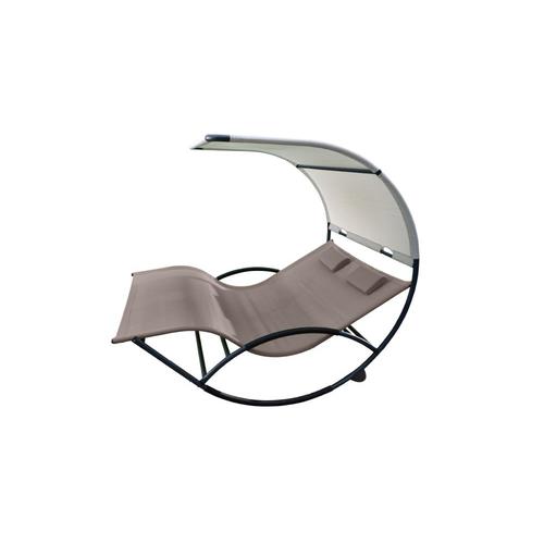 Vivere Grey Metal Rocking Chair(s) with Grey Sling Seat in the Patio ...