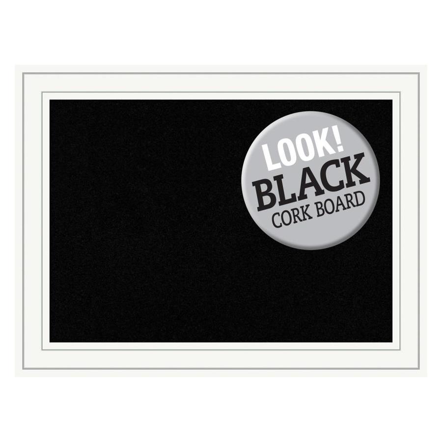 Amanti Art Framed Black Cork Board Large Craftsman White Wood At