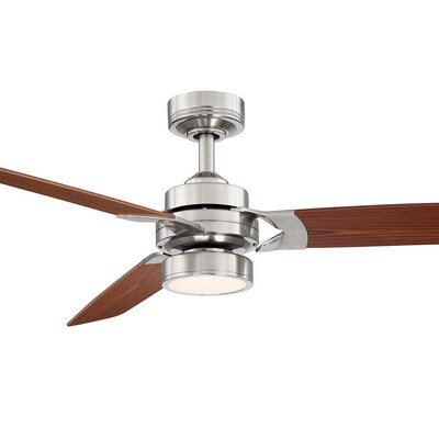 Allen Roth Alexis 52 In Nickel Led Indoor Ceiling Fan With Light