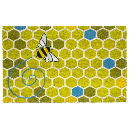 Entryways Sweet Home Collection Yellow Rectangular Outdoor Door Mat