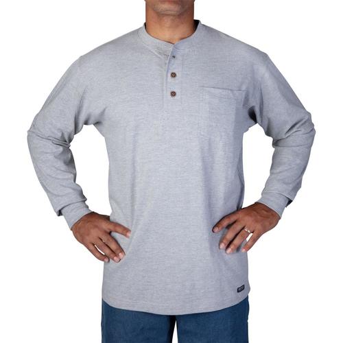 cotton long sleeve henley shirt