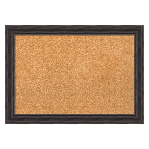 Amanti Art Framed Natural Cork Board Medium, Antique Pine Wood at