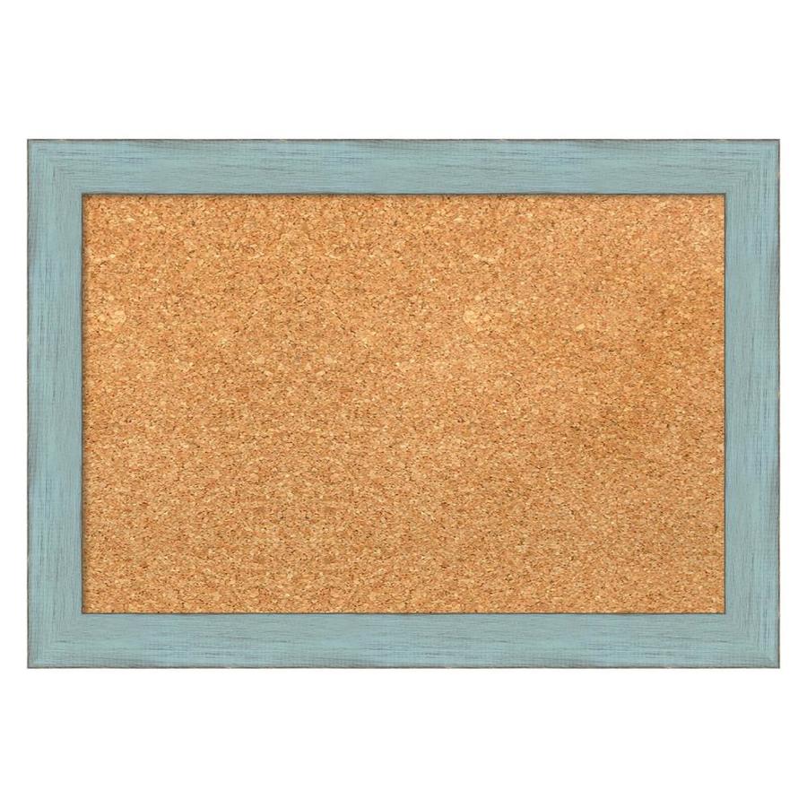 Amanti Art Framed Natural Cork Board Small, Sky Blue ...