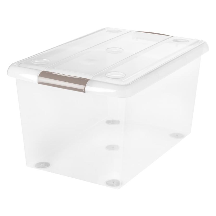 clear tote with latching lid