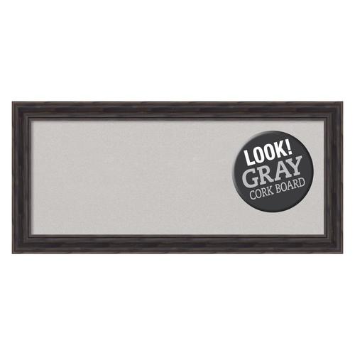 Amanti Art Framed Grey Cork Board Panel, Rustic Pine Wood in the Memo ...