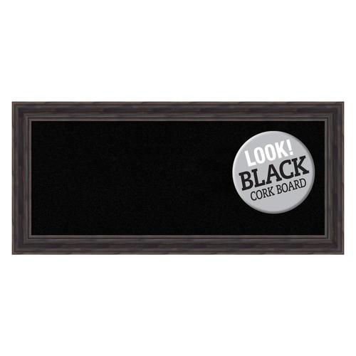 Amanti Art Framed Black Cork Board Panel, Rustic Pine Wood in the Memo ...