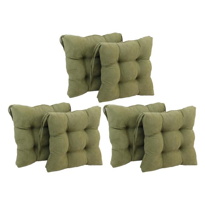Blazing Needles Sage Green Solid Chair Cushion in the Indoor Chair