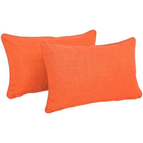 Blazing Needles Solid Tangerine Dream Rectangular Throw Pillow at