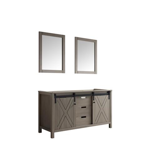 Lexora Marsyas 60in Ash Grey Bathroom Vanity (Mirror Included