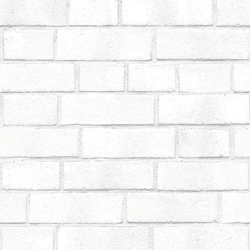 Tempaper 28sq ft White Vinyl Textured Brick SelfAdhesive Peel and Stick Wallpaper in the