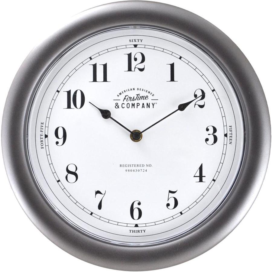 FirsTime FirsTime and Co.® Nickel Homestyle Wall Clock in the Clocks ...