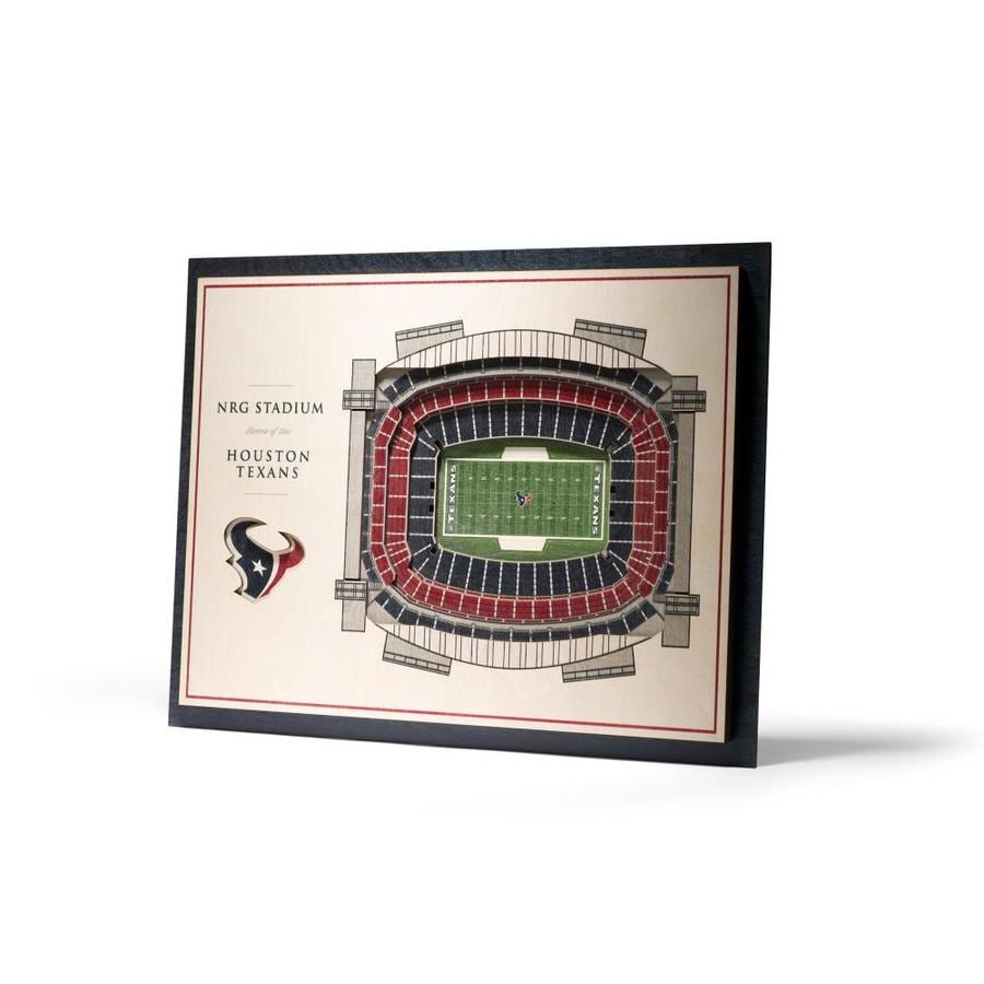 Stadiumviews Houston Texans 17 In H X 0 5 In W Sports Wood 3d Art