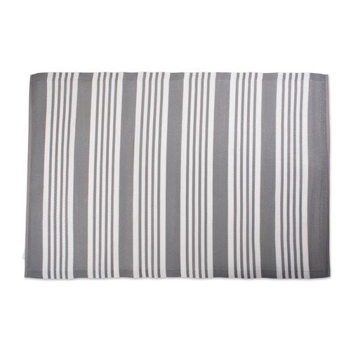 DII 4 x 6 Multi Stripe Gray Indoor/Outdoor Stripe Area Rug in the Rugs