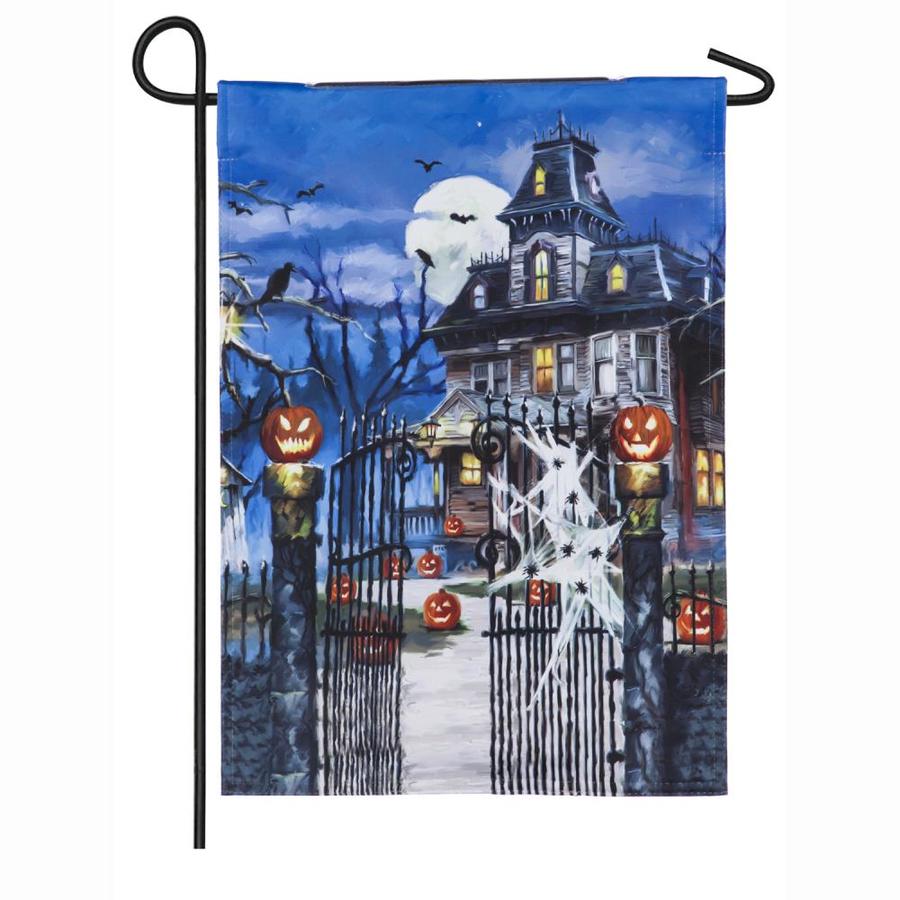 Evergreen 2.3-ft W x 3.6-ft H Halloween House Flag at Lowes.com