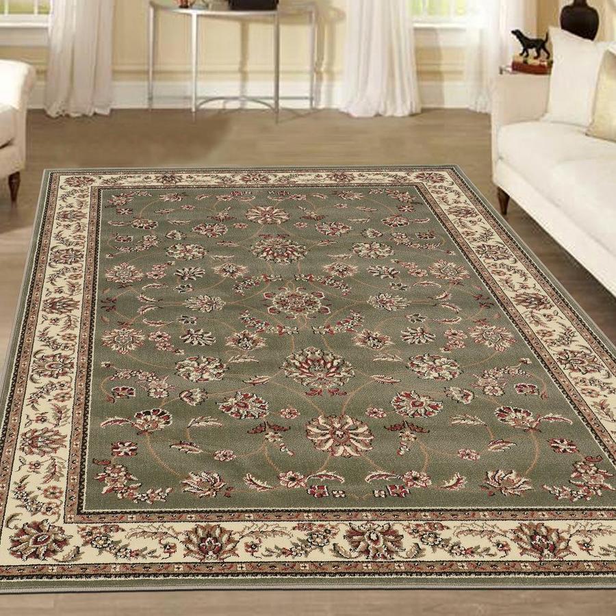 Radici USA Como 3 x 5 Green Indoor Floral/Botanical Oriental Area Rug ...