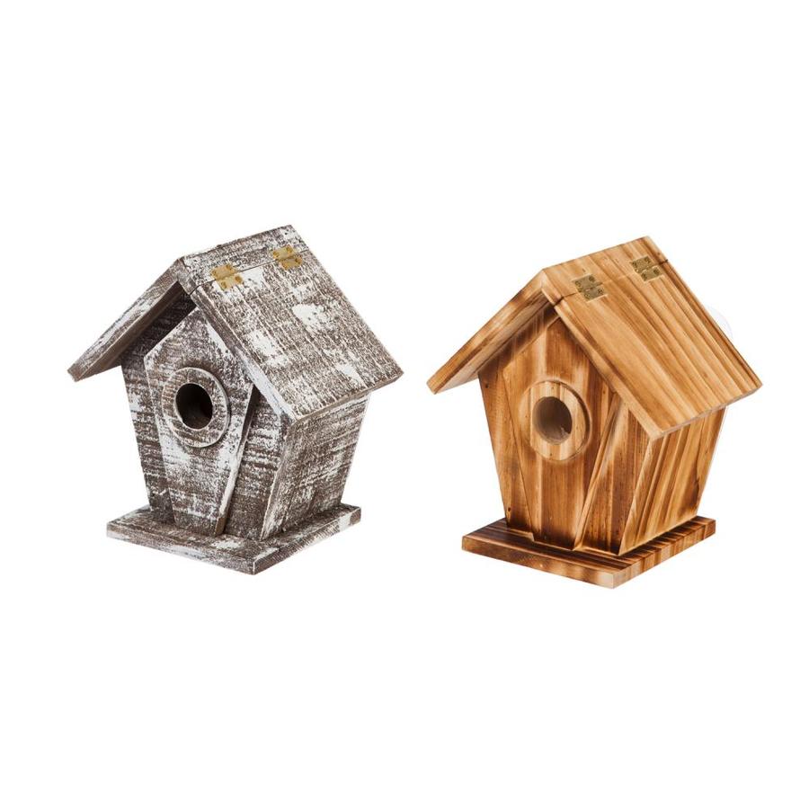 Evergreen 7.5in H Multi Wood Variety Decorative Bird House in the Bird