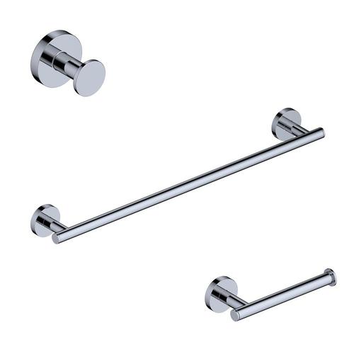 WS Bath Collections 3Piece Norm Polished Chrome Decorative Bathroom