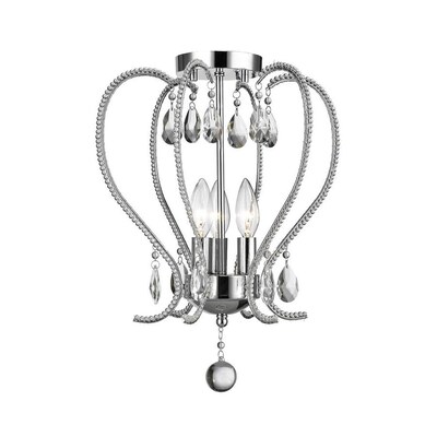 Z-Lite Serenade 13-in Chrome Vintage Incandescent Flush Mount Light Z-Lite Serenade 13-in Chrome Vintage Incandescent Flush Mount Light