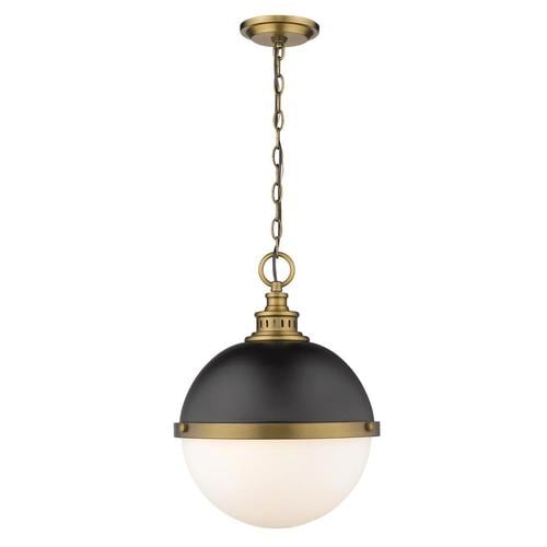 ZLite Peyton Matte Black + Factory Bronze Modern/Contemporary Opal