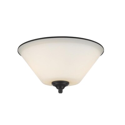 Z-Lite Jarra 13-in Bronze Transitional Incandescent Flush Mount Light Z-Lite Jarra 13-in Bronze Transitional Incandescent Flush Mount Light