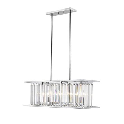 Z-Lite Monarch 5-Light Chrome Rustic Crystal Chandelier Z-Lite Monarch 5-Light Chrome Rustic Crystal Chandelier
