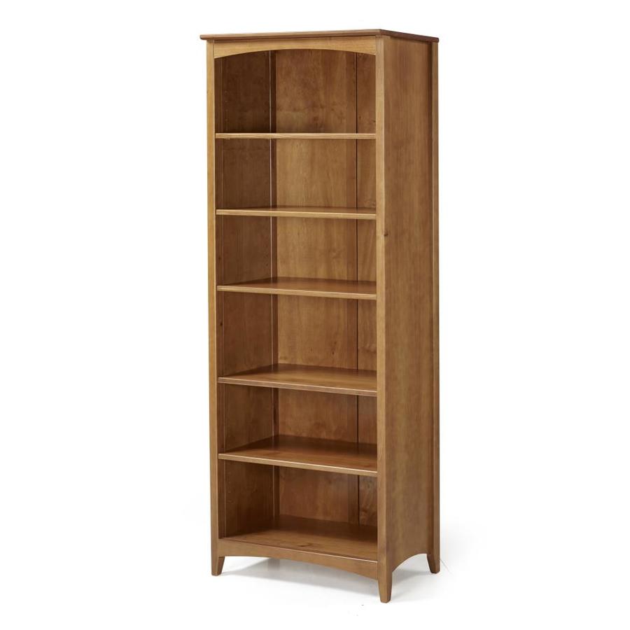 Camaflexi Shaker Style Cherry Wood 6 Shelf Bookcase In The Bookcases