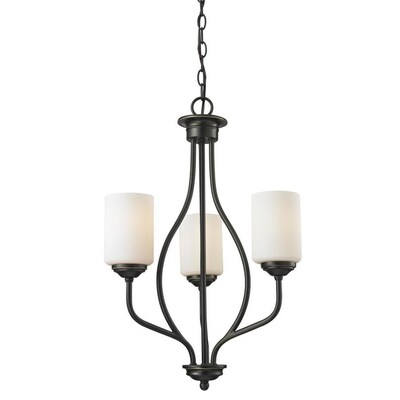 Z-Lite Cardinal 3-Light Olde Bronze Transitional Chandelier Z-Lite Cardinal 3-Light Olde Bronze Transitional Chandelier