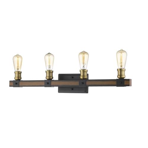 ZLite Kirkland 4Light Multiple Colors Rustic Vanity Light in the