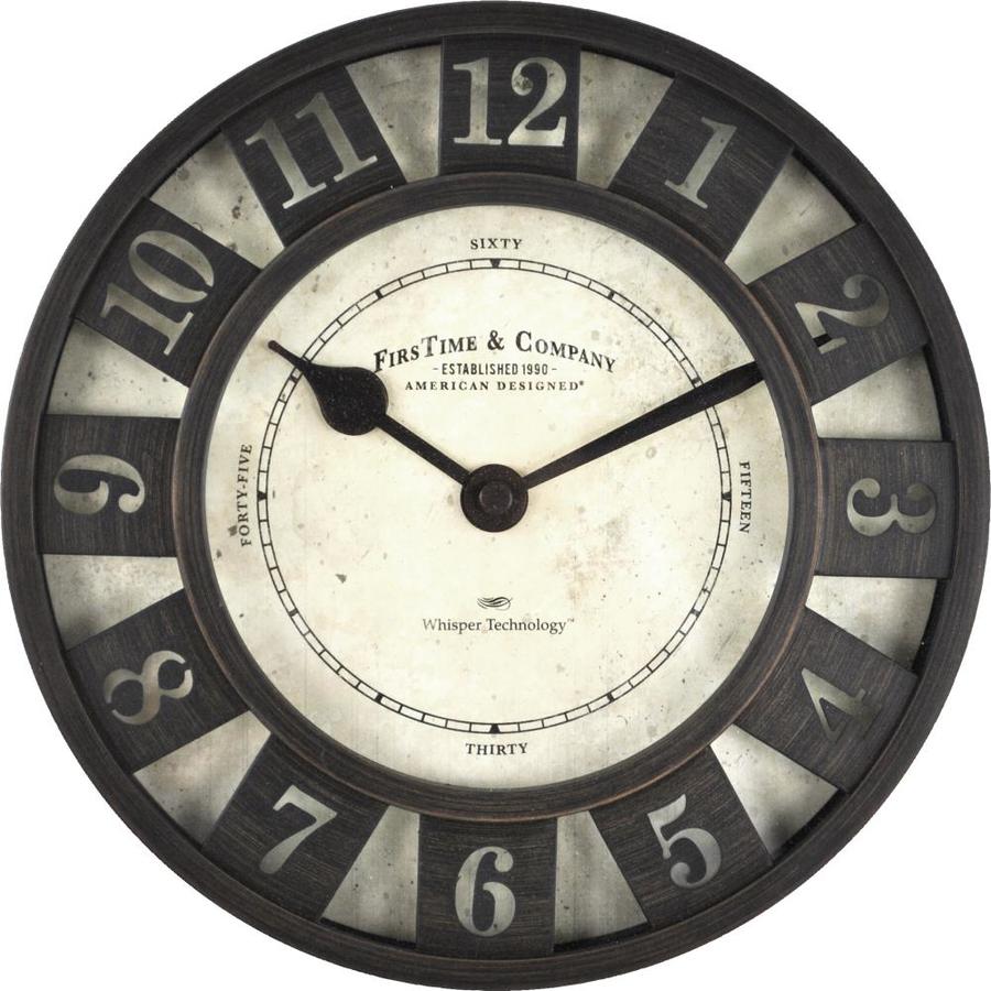 firstime clock analog round lowes