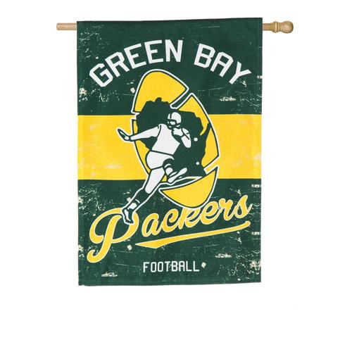 Team Sports America 2.3ft W x 3.6ft H Green Bay Packers House Flag in