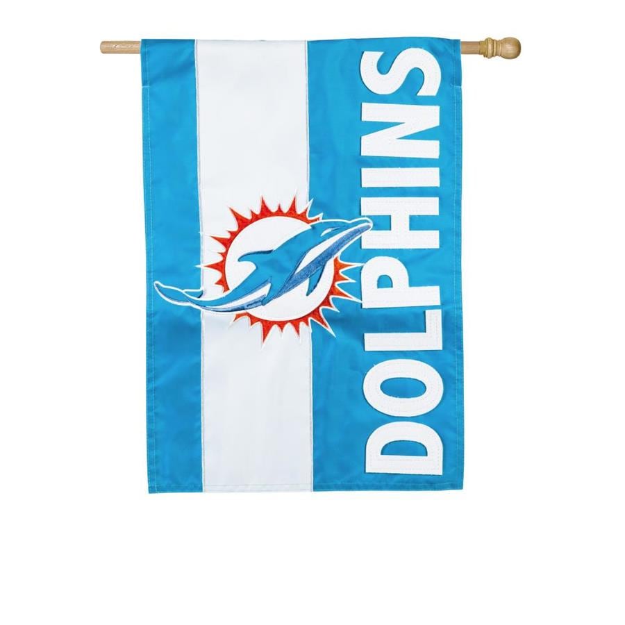 Team Sports America 2.3ft W x 3.6ft H Embroidered Miami Dolphins