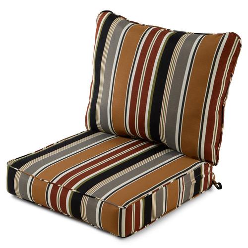 Greendale Home Fashions 2-Piece Brick Deep Seat Patio Chair Cushion at