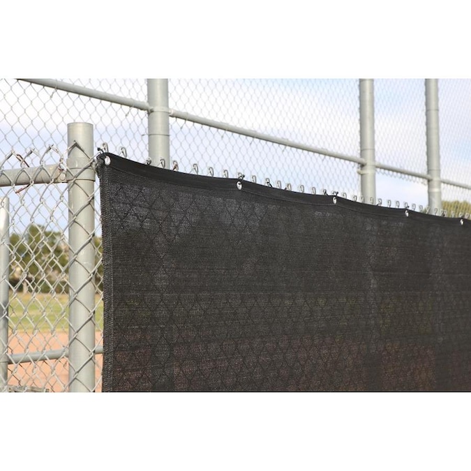 NCSNA 6-ft x 11.67-ft L Black HDPE Chain Link Fence Screen in the Chain ...