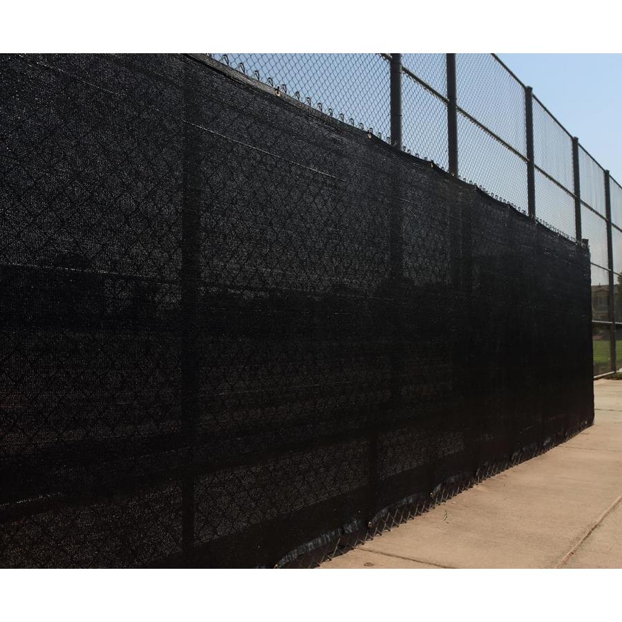 NCSNA 8-ft x 50-ft L Black HDPE Chain Link Fence Screen in the Chain ...