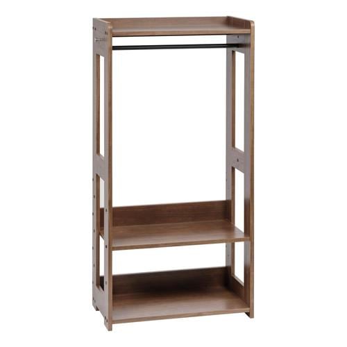 IRIS Compact Wood Garment Rack, Brown in the Clothing Racks & Portable Closets department at