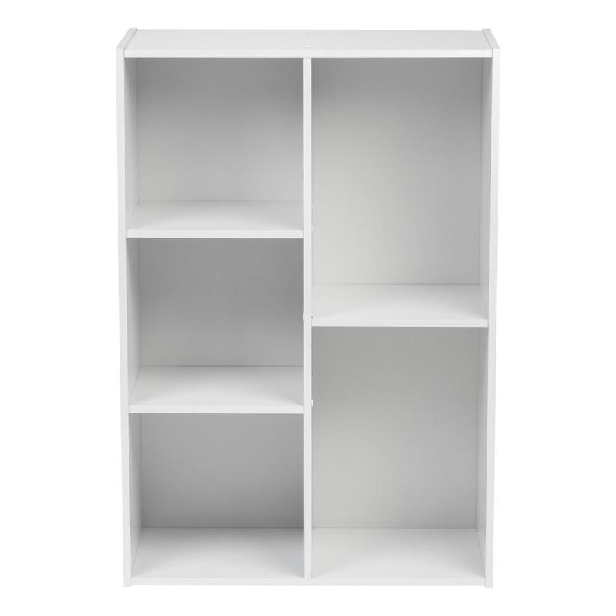 Iris White Wood 5 Shelf Bookcase In The Bookcases Department At Iris White Wood 5 Shelf Bookcase In The
