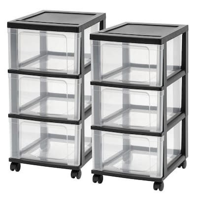 Iris 3 Compartment 3 Drawers Wheeled Plastic Cart At Lowes Com