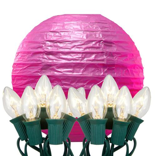 LumaBase 30ft 10Light Shade Plugin Lantern Incandescent String