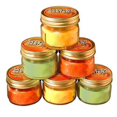 LumaBase Citronella Scented Candles in 3oz Glass Mason Jars (Set of 3