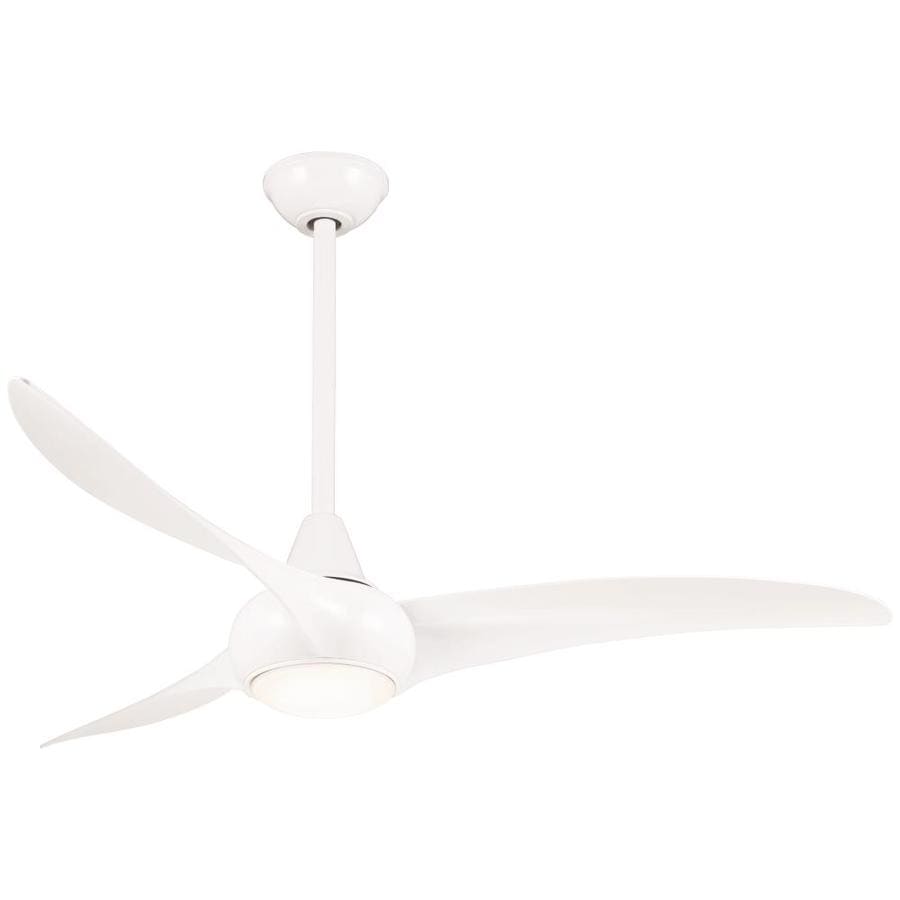 Minka Aire Light Wave 52 In White Led Indoor Ceiling Fan With Light Kit And Remote 5 Blade In The Ceiling Fans Department At Lowes Com