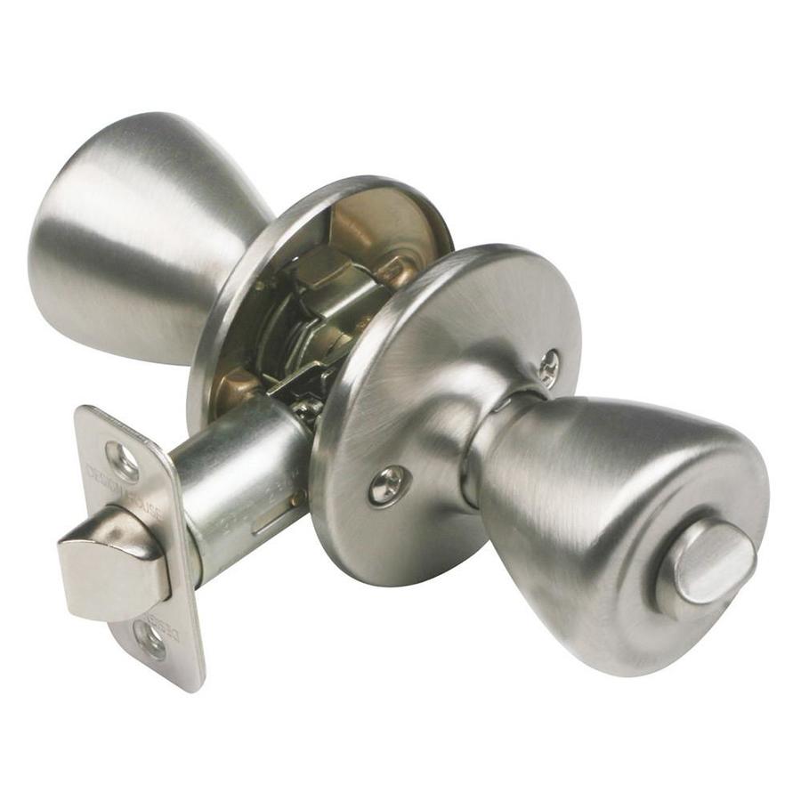 Design House Pro Tulip Satin Nickel Privacy Door Knob Single Pack