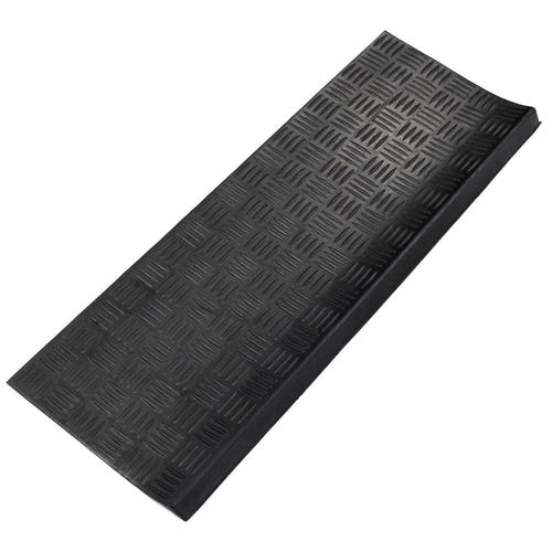 Envelor 1/2ft x 21/4ft Black Rectangular Indoor Stair Tread Mat in