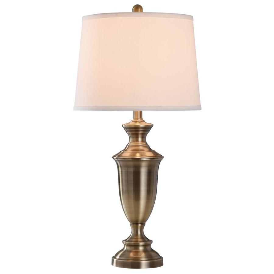 StyleCraft Home Collection 30-in Antique Brass 3-Way Table Lamp with ...