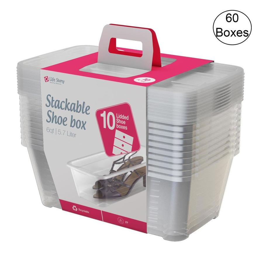 plastic shoe boxes with lids