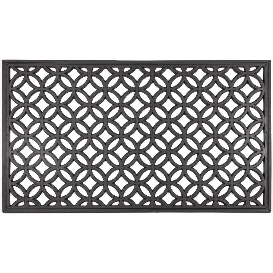 Entryways Timeless Rubber Collection Black Rectangular Outdoor Door Mat ...