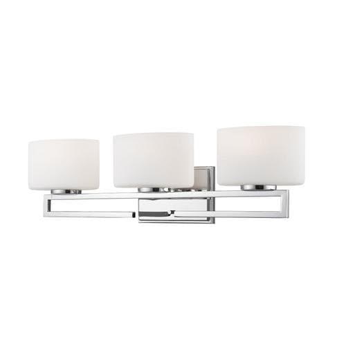 Z-Lite Privet 3-Light Chrome Transitional Vanity Light at Lowes.com