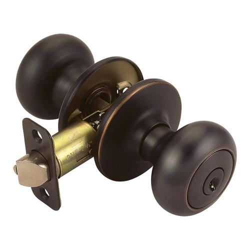 Design House OilRubbed Bronze Keyed Entry Door Knob in the Door Knobs