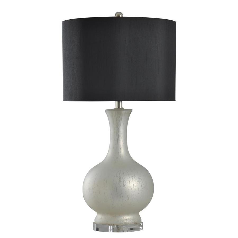 StyleCraft Home Collection 30.5in White Mercury Glass 3Way Table Lamp