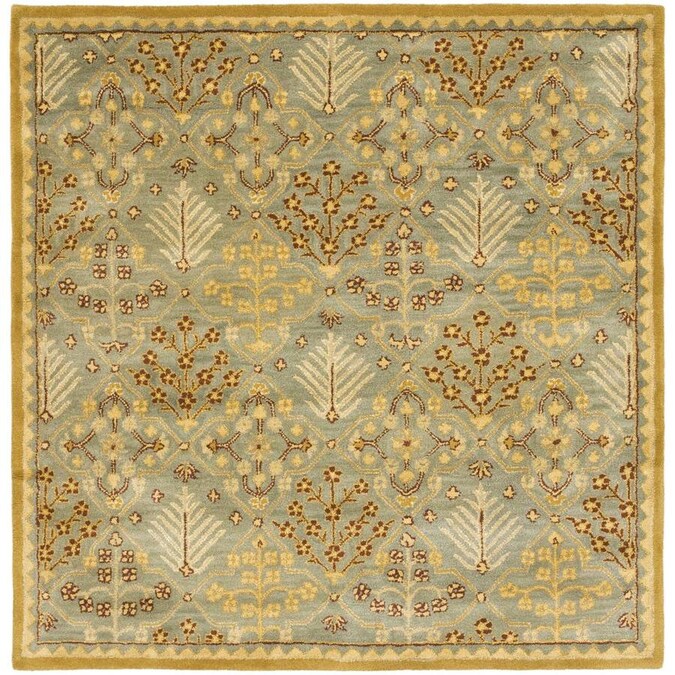 Safavieh Antiquity Tajabad 6 X Light Blue Gold Square Indoor Fl Botanical Farmhouse Cottage Handcrafted Area Rug In The Rugs Department At Com - Light Blue And Gold Area Rug Safavieh Antiquity Tajabad 6 X Light Blue Gold Square Indoor Fl Botanical Farmhouse Cottage Handcrafted Area Rug In The Rugs Department At Com - Light Blue And Gold Area Rug