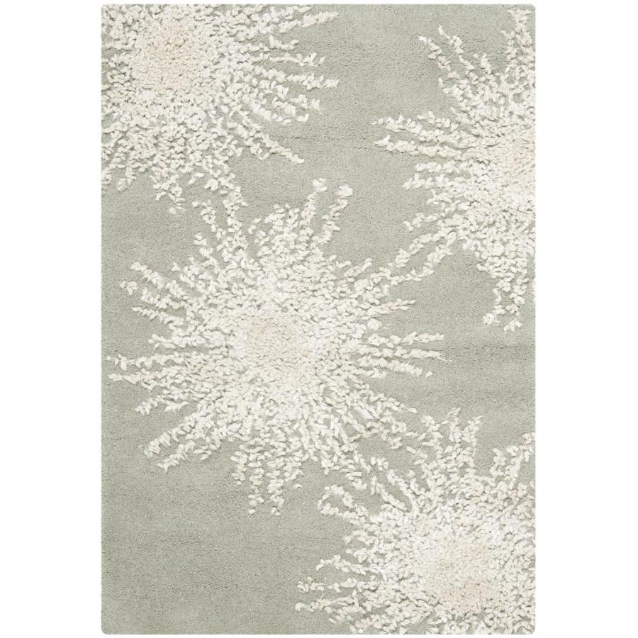 Safavieh Soho Starburst 2 x 4 Gray/Ivory Indoor Abstract Handcrafted Throw Rug